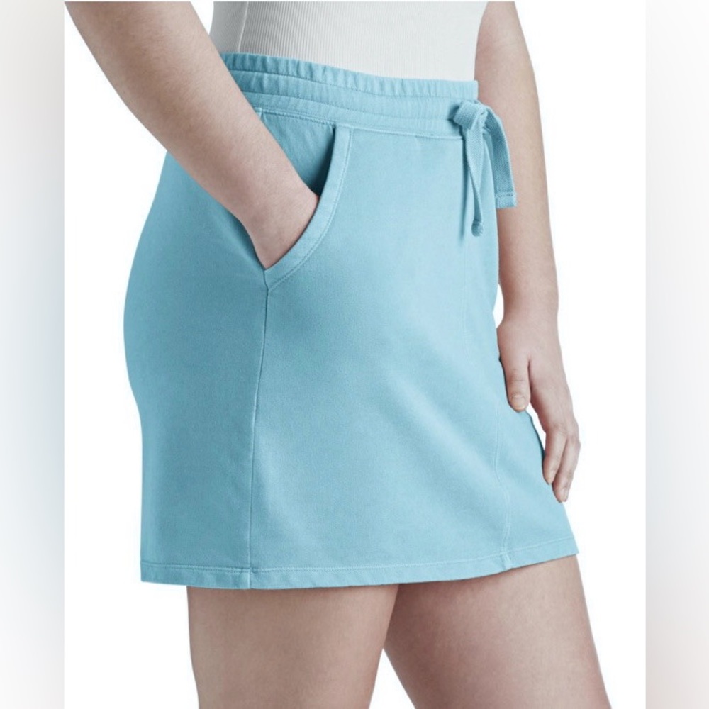 NWT Member's Mark Women's Soft Casual Light Blue Skort w/Drawstring